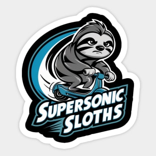 "Zooming Zen: The Speedy Sloth" Sticker